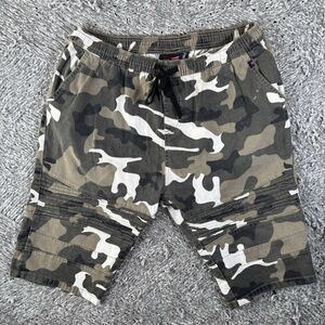 Phat Farm Stretch Shorts Men's XL Camouflage Designer Army Drawstring Military